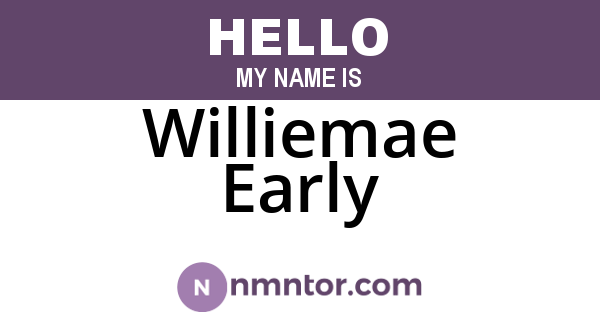 Williemae Early