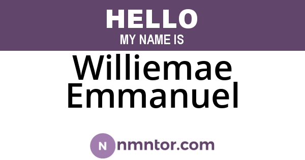 Williemae Emmanuel