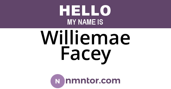 Williemae Facey