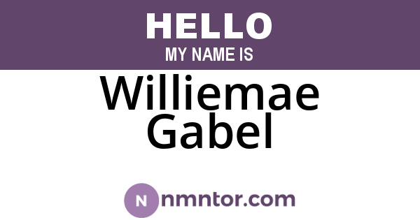 Williemae Gabel
