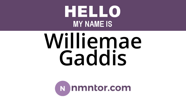 Williemae Gaddis