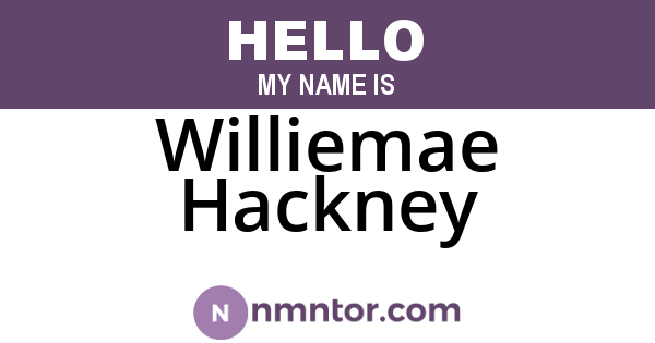Williemae Hackney