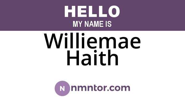 Williemae Haith