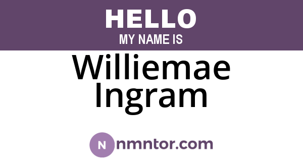 Williemae Ingram