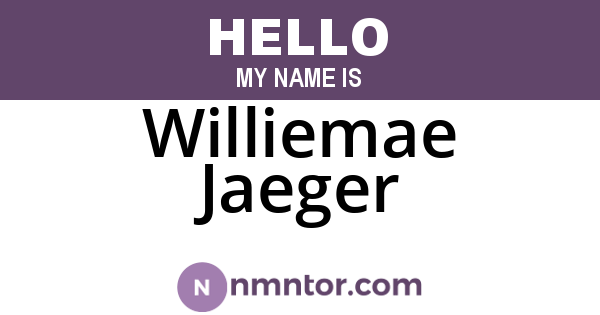 Williemae Jaeger