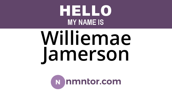 Williemae Jamerson