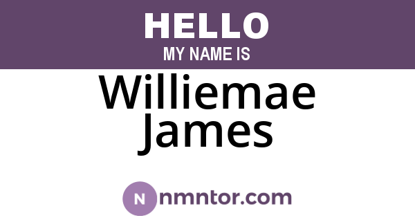 Williemae James