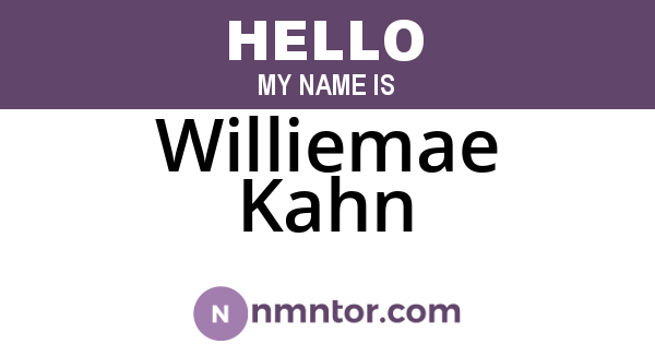 Williemae Kahn