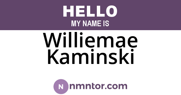 Williemae Kaminski