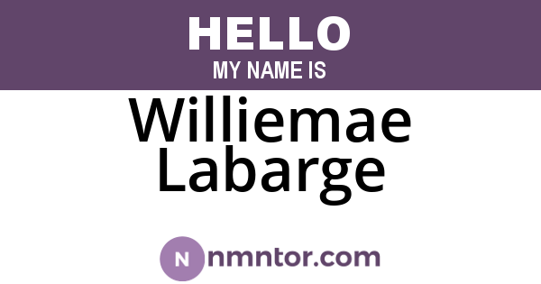 Williemae Labarge