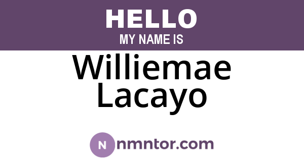 Williemae Lacayo