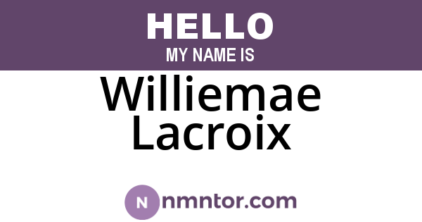 Williemae Lacroix