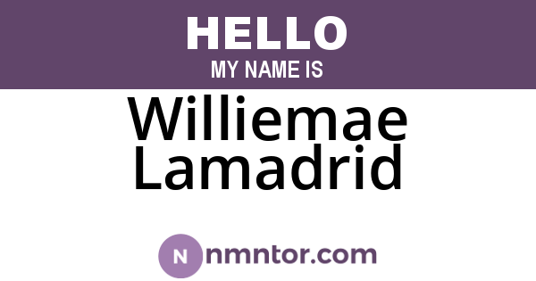 Williemae Lamadrid