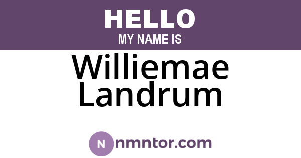 Williemae Landrum