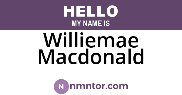 Williemae Macdonald