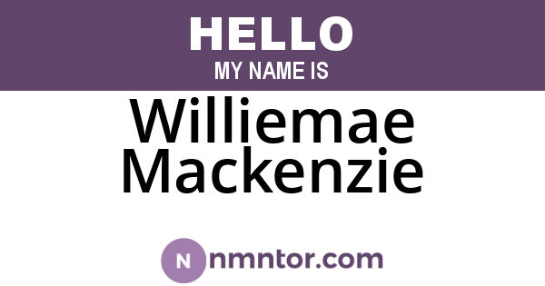 Williemae Mackenzie