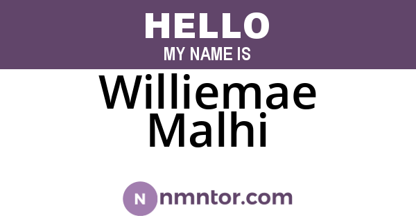 Williemae Malhi
