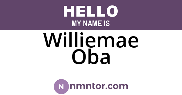 Williemae Oba