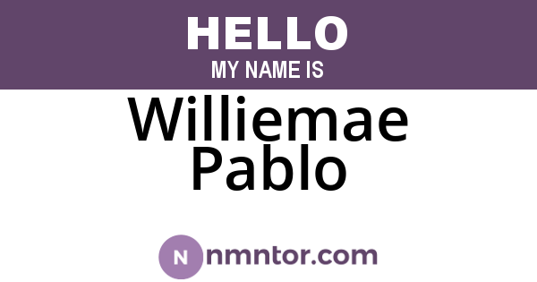 Williemae Pablo