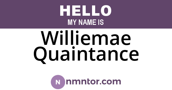 Williemae Quaintance