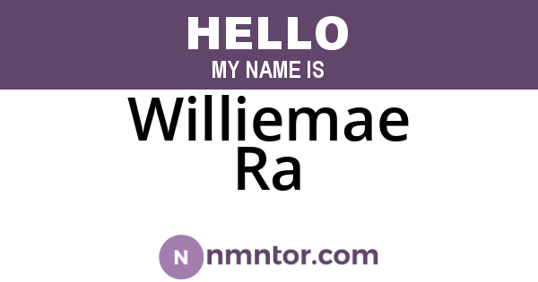 Williemae Ra