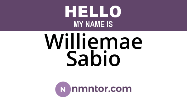 Williemae Sabio