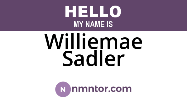Williemae Sadler