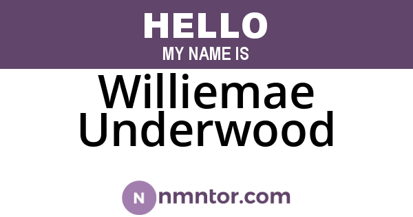 Williemae Underwood
