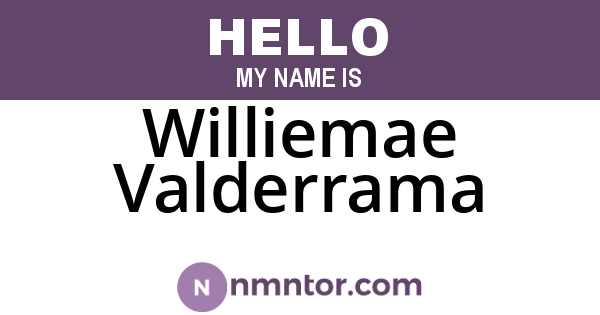 Williemae Valderrama