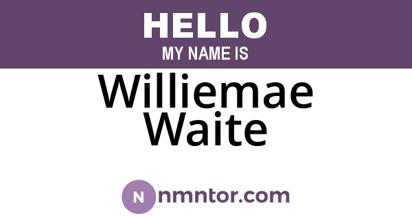 Williemae Waite