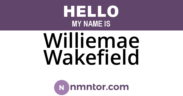 Williemae Wakefield