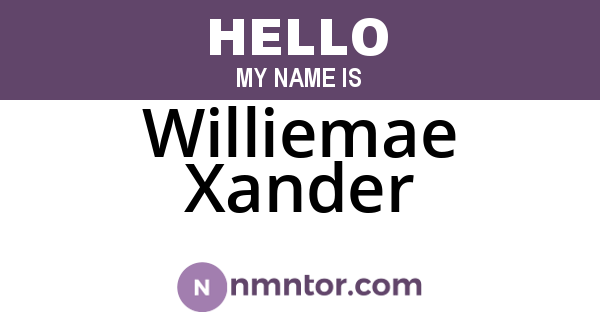 Williemae Xander