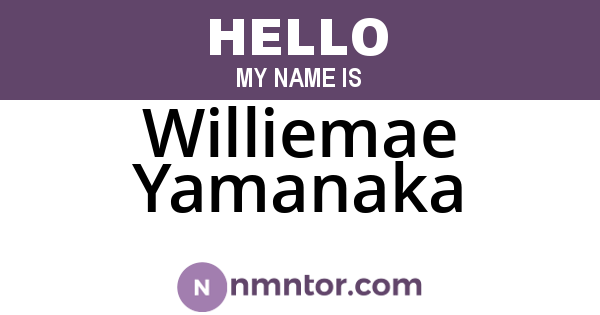 Williemae Yamanaka