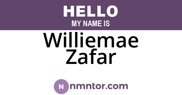 Williemae Zafar