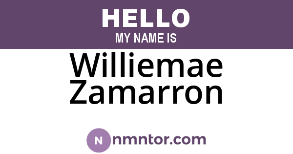 Williemae Zamarron
