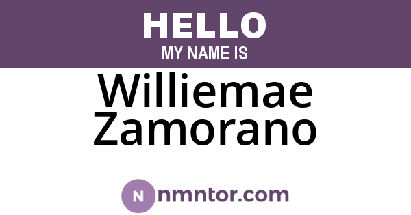 Williemae Zamorano