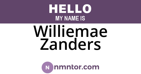 Williemae Zanders
