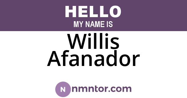 Willis Afanador