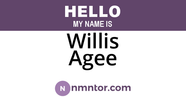 Willis Agee