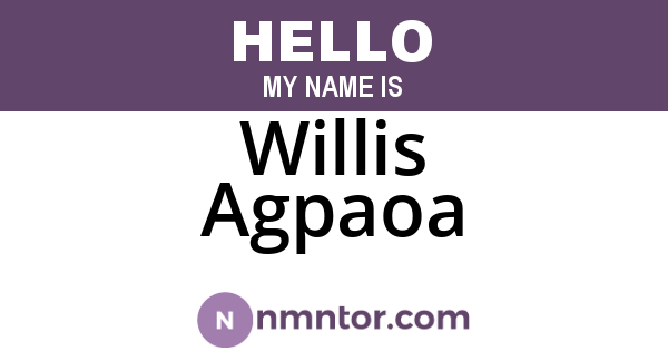 Willis Agpaoa
