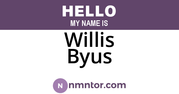 Willis Byus
