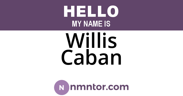 Willis Caban