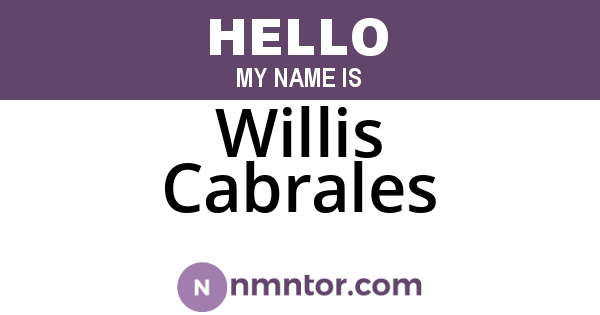 Willis Cabrales