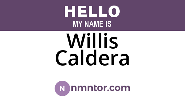 Willis Caldera