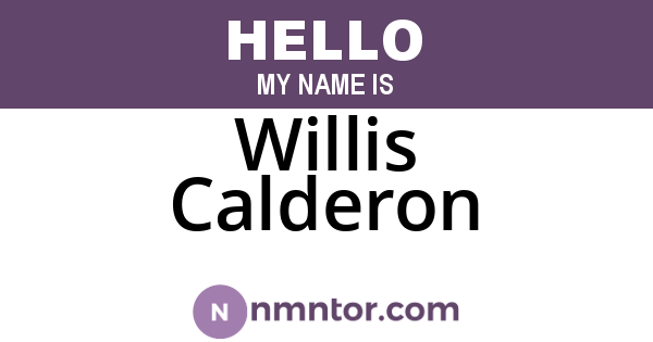 Willis Calderon