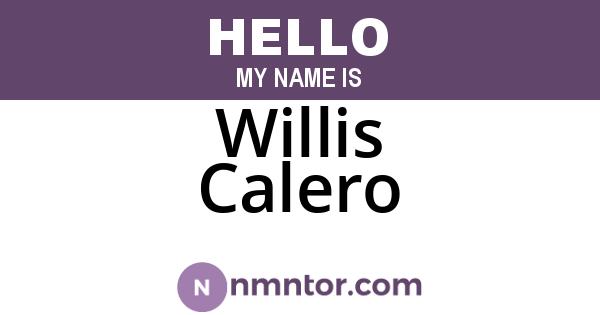 Willis Calero