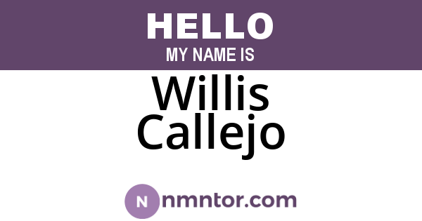 Willis Callejo