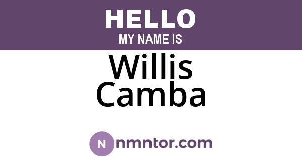 Willis Camba
