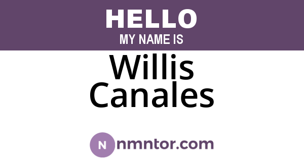 Willis Canales