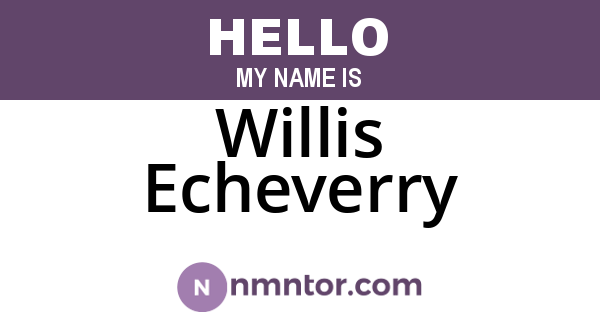 Willis Echeverry